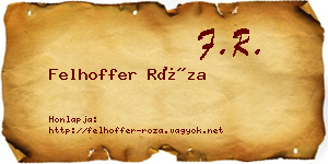 Felhoffer Róza névjegykártya